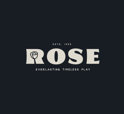 Rose logo on dark background v2